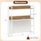 Desktop Bookshelf Hutch 2 Tier Monitor Stand with Pegboard Storage Organizer for Computer Desk Gaming Table Office Use